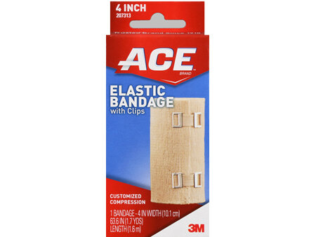 ACE Elastic Bandage With Clips 4 Inch