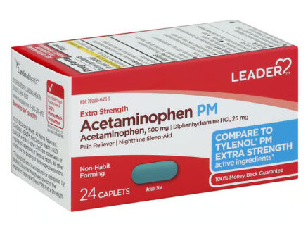 Acetaminophen Pm 24 Caplets