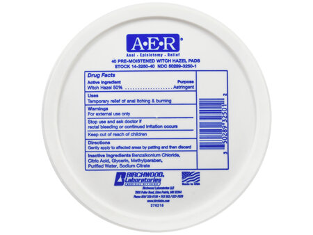 AER Pre-Moistened Witch Hazel Pads