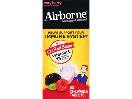 Airborne Immune Support Chewable Tablets Very Berry