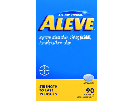 Aleve Naproxen Sodium 220 mg Pain Reliever/Fever Reducer Caplets