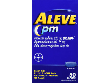 Aleve PM Pain Reliever/Nighttime Sleep-Aid Caplets