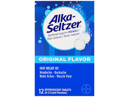 Alka-Seltzer Buffered Aspirin (NSAID) Pain Reliever/Fever Reducer Effervescent Tablets Original