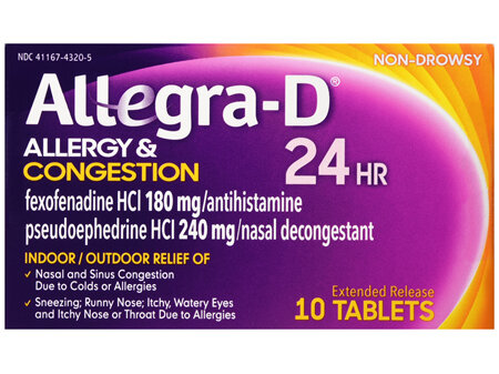 Allegra D 24 Hour Allergy & Congestion Extended Release Tablets