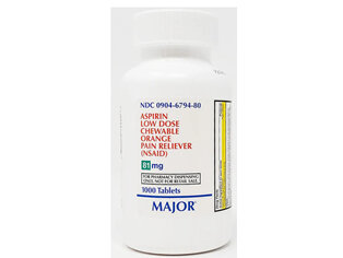 Aspirin 81 Mg Chewable 1,000 tablets