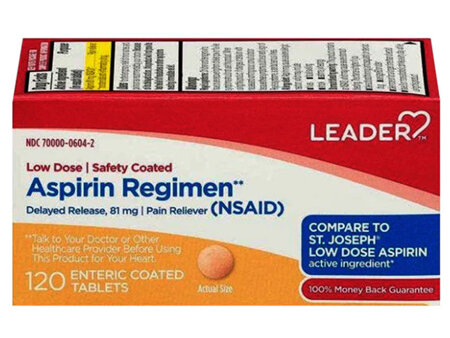 Aspirin Regimen 81 Mg 120 EC tablets