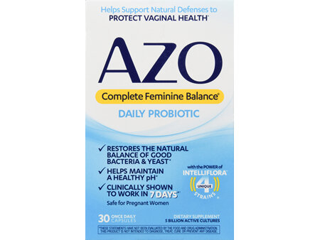 AZO Complete Feminine Balance Daily Probiotic Capsules