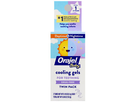 Baby Orajel Non-Medicated Cooling Gels for Teething Daytime And Nighttime