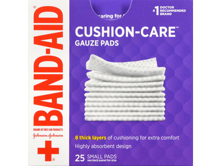 BAND-AID Cushion-Care Gauze Pads Small 2 x 2 in