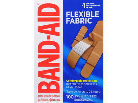 BAND-AID Flexible Fabric Adhesive Bandages Assorted Sizes