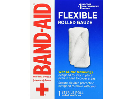 BAND-AID Flexible Rolled Gauze 2 in x 2.5 yd