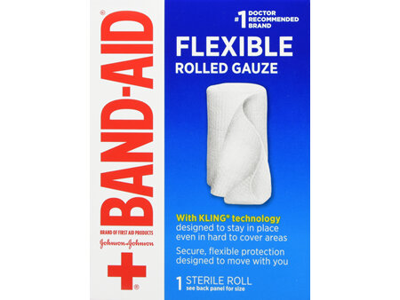 BAND-AID Flexible Rolled Gauze 2 in x 2.5 yd