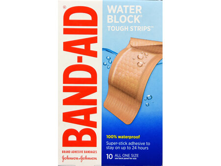 BAND-AID Water Block Tough Strips Adhesive Bandages