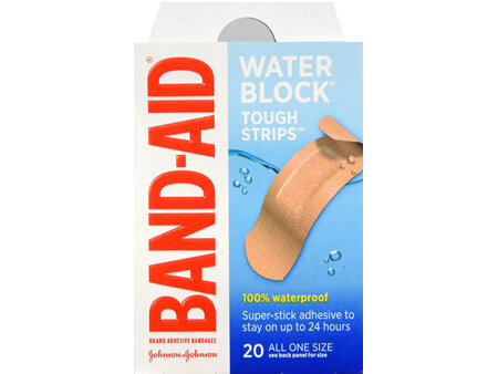 BAND-AID Water Block Tough Strips Bandages 1 x 3 1/4 in