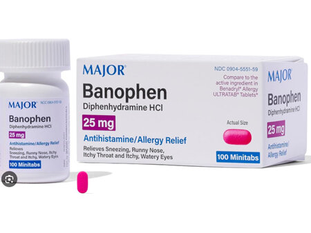 BANOPHEN CAPL 25MG MMP 100