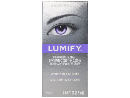 Bausch + Lomb Lumify Brimonidine Tartrate 0.025% Redness Reliever Eye Drops