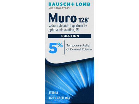 Bausch + Lomb Muro 128 Sodium Chloride 5% Hypertonicity Ophthalmic Solution