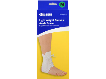 Bell-Horn Lightweight Canvas Ankle Brace White M