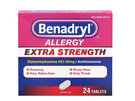 Benadryl allergy Extra strength 24 tablets