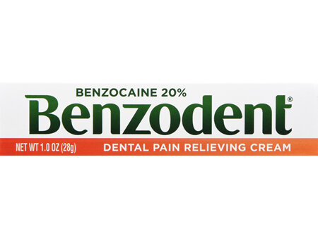 Benzodent Benzocaine 20% Dental Pain Relieving Cream Maximum Strength