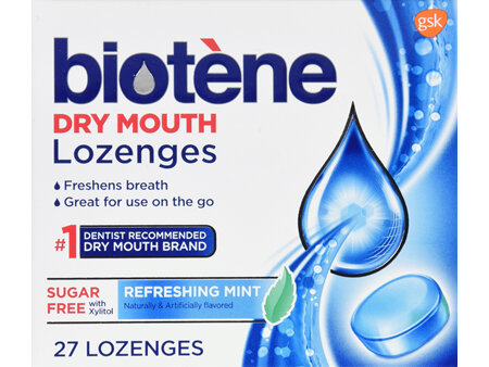 Biotene Dry Mouth Lozenges Sugar Free Refreshing Mint