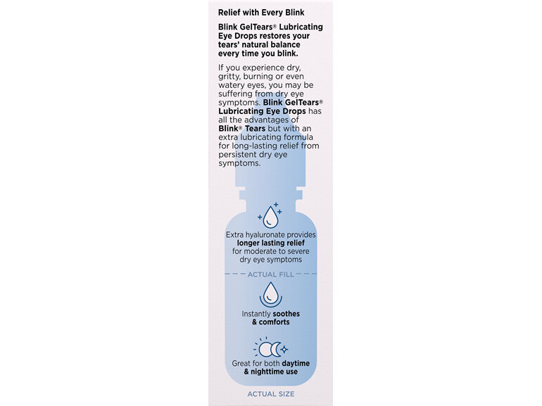 Blink Gel Tears Lubricating Dry Eye Drops - 0.34 fl oz Blink Gel Tears Lubricating Dry Eye Drops - 0.34 fl oz