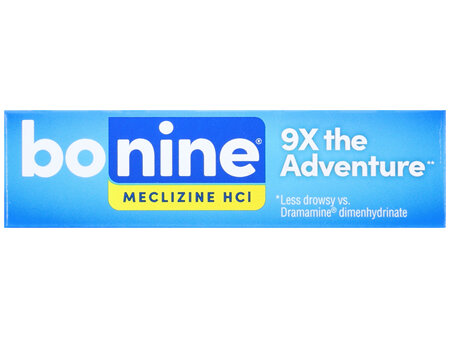 Bonine Meclizine HCl 25 mg Antiemetic Chewable Tablets Raspberry