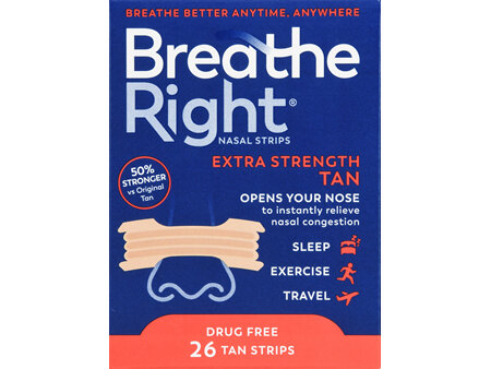 Breathe Right Nasal Strips Extra Strength Tan