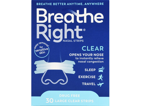 Breathe Right Nasal Strips Large Clear