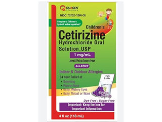 Children's Citirizine antihistamine