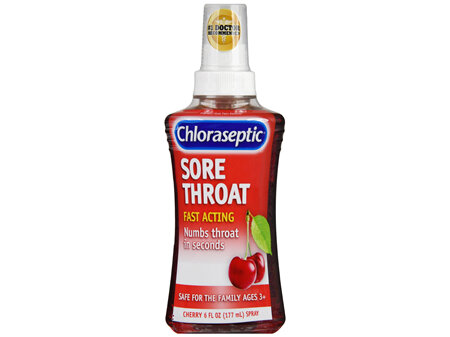 Chloraseptic Phenol Oral Pain Reliever Sore Throat Spray Cherry