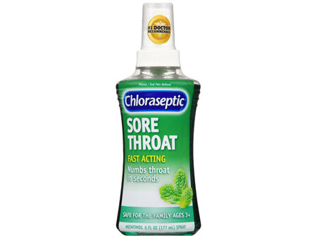 Chloraseptic Phenol Oral Pain Reliever Sore Throat Spray Menthol