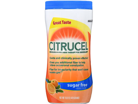 Citrucel Methylcellulose Fiber Therapy For Irregularity Powder Sugar Free Orange