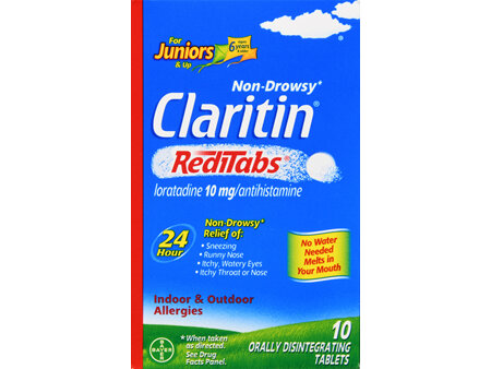 Claritin Juniors Loratadine 10 mg/Antihistamine 24 Hour Allergy RediTabs