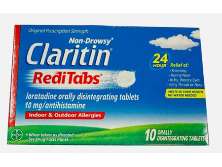 Claritin non-drowsy reditabs 10 orally disintegrating tablets