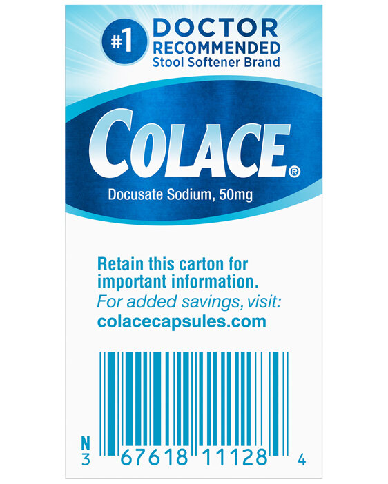 Colace Powder Colace Docusate Sodium 50 mg Stool Softener Clear Soft Gels - Rocky ...