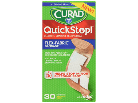 Curad QuickStop! Flex-Fabric Bandages Assorted Sizes