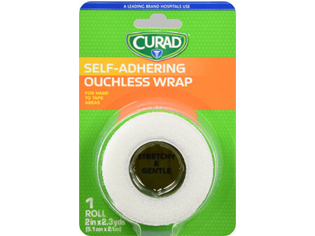 Curad Self-Adhering Ouchless Wrap 2 Inches x 2.3 Yards
