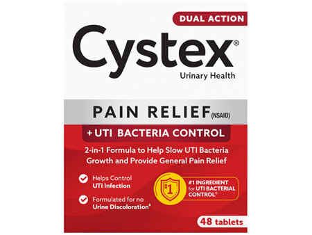 Cystex Urinary Health Pain Relief + UTI Bacteria Control Tablets