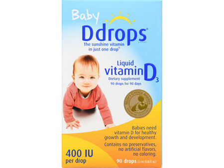 Ddrops Baby Liquid Vitamin D3 400 IU Drops