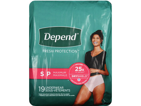 Depend Fresh Protection Underwear For Women Maximum Absorbency S