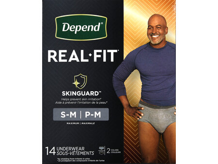 Depend Real-Fit Underwear For Men Maximum Absorbency S/M
