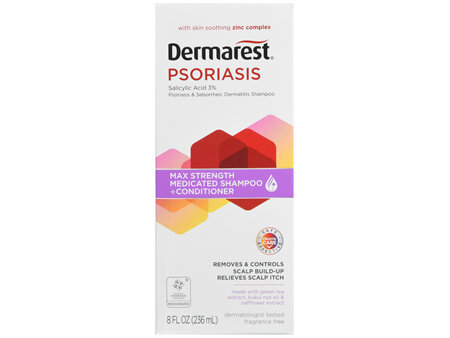 Dermarest Salicylic Acid 3% Psoriasis Max Strength Medicated Shampoo + Conditioner
