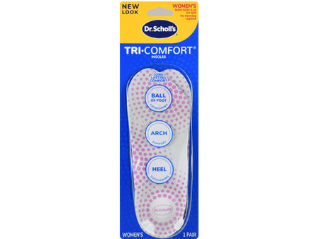 Dr. Scholl's Tri-Comfort Insoles 3/4 Length Women's Sizes 6-10