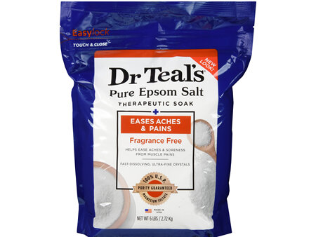 Dr. Teal's Pure Epsom Salt Therapeutic Soak Eases Aches & Pains Fragrance Free