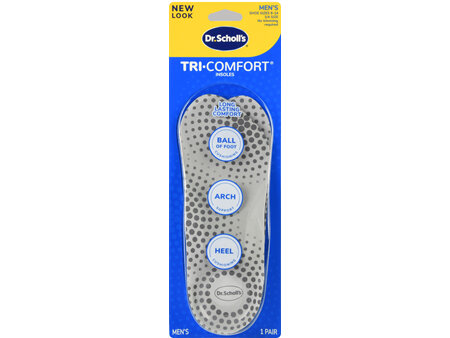 Dr. Scholl's Tri-Comfort Insoles 3/4 Length Men's Sizes 8-14