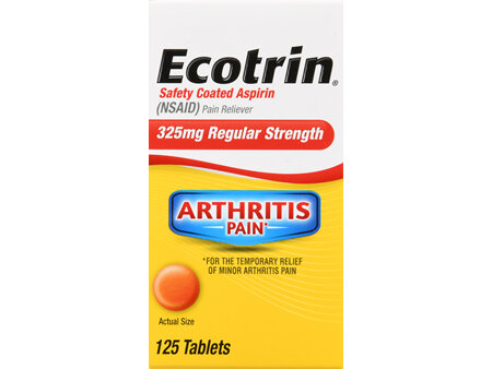 Ecotrin Safety Coated Aspirin 325 mg Regular Strength Tablets