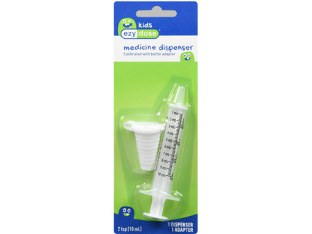 Ezy Dose Kids Medicine Dispenser Calibrated with Bottle Adapter 2 tsp