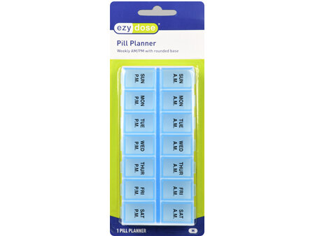 Ezy Dose Pill Planner Weekly AM/PM with Rounded Base Medium