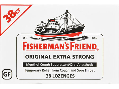 Fisherman's Friend Menthol Cough Suppressant/Oral Anesthetic Lozenges Original Extra Strong